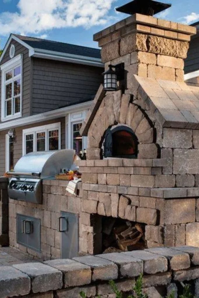 modern outdoor kitchen