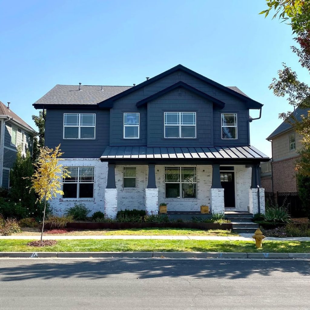 Navy and white two-tone modern farmhouse