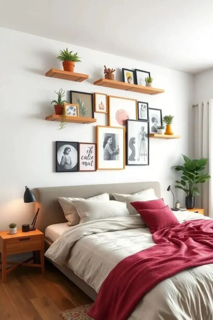Artistic wall hooks doubling as décor.