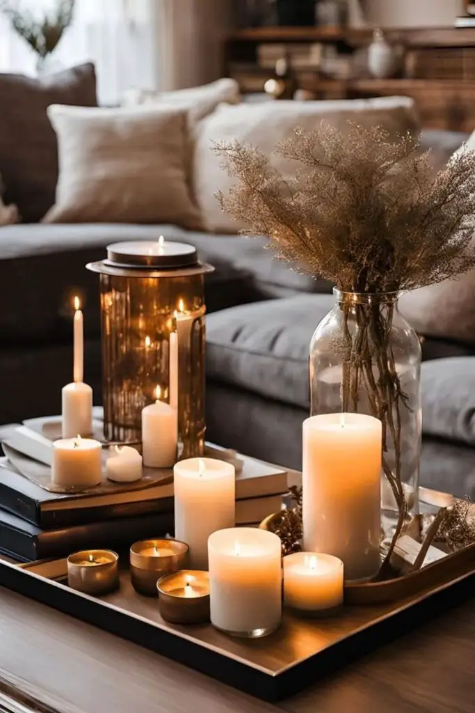 Autumn candles fill rooms with warmth.