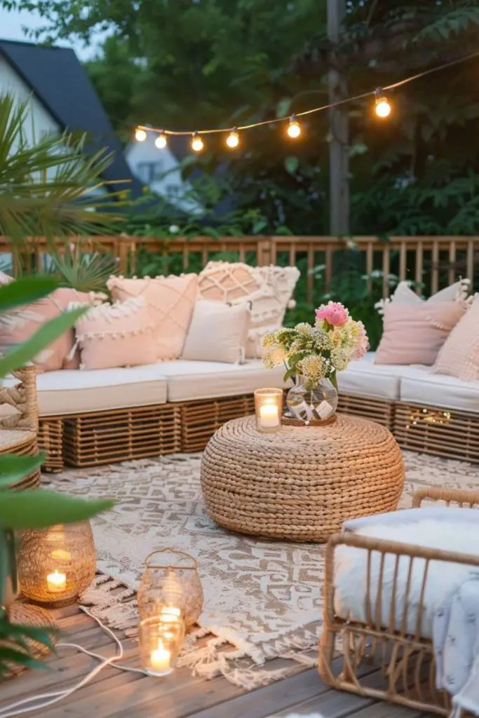 Coastal breeze lounge with wicker chairs