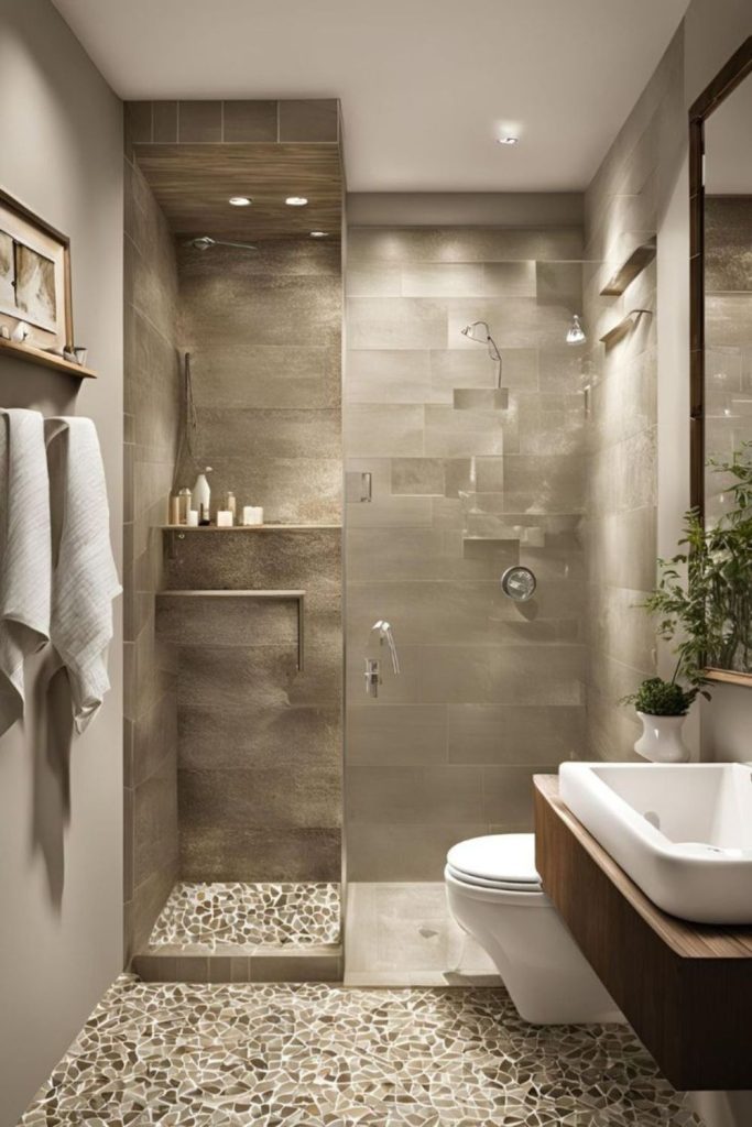 Spa-inspired details elevate small bathrooms.