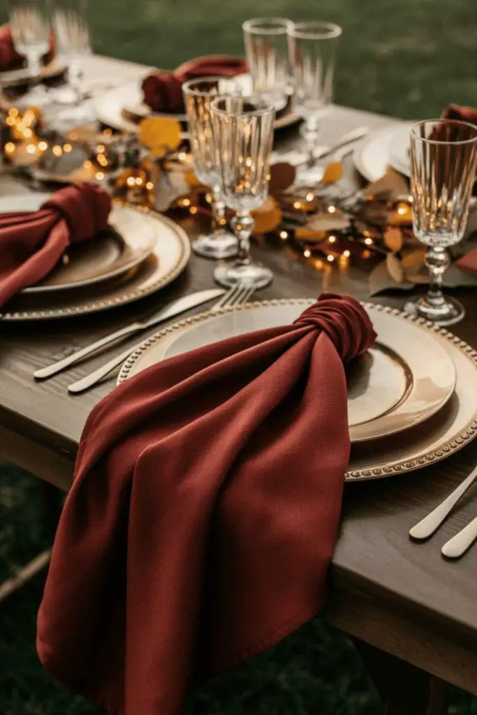Cranberry orchard autumn feast table spread