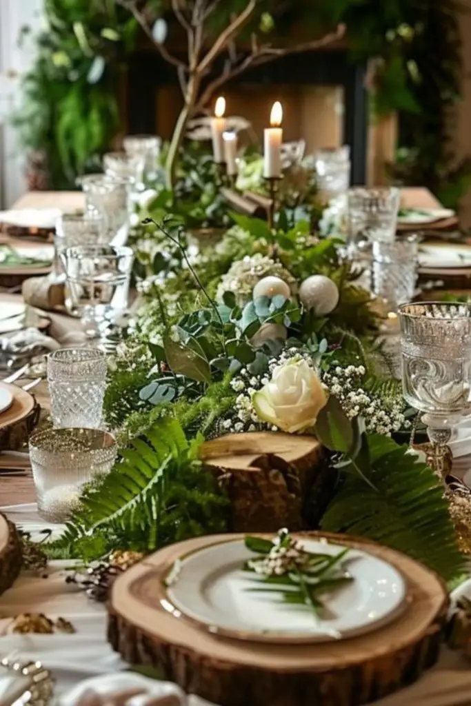 Enchanted forest autumn feast dining table