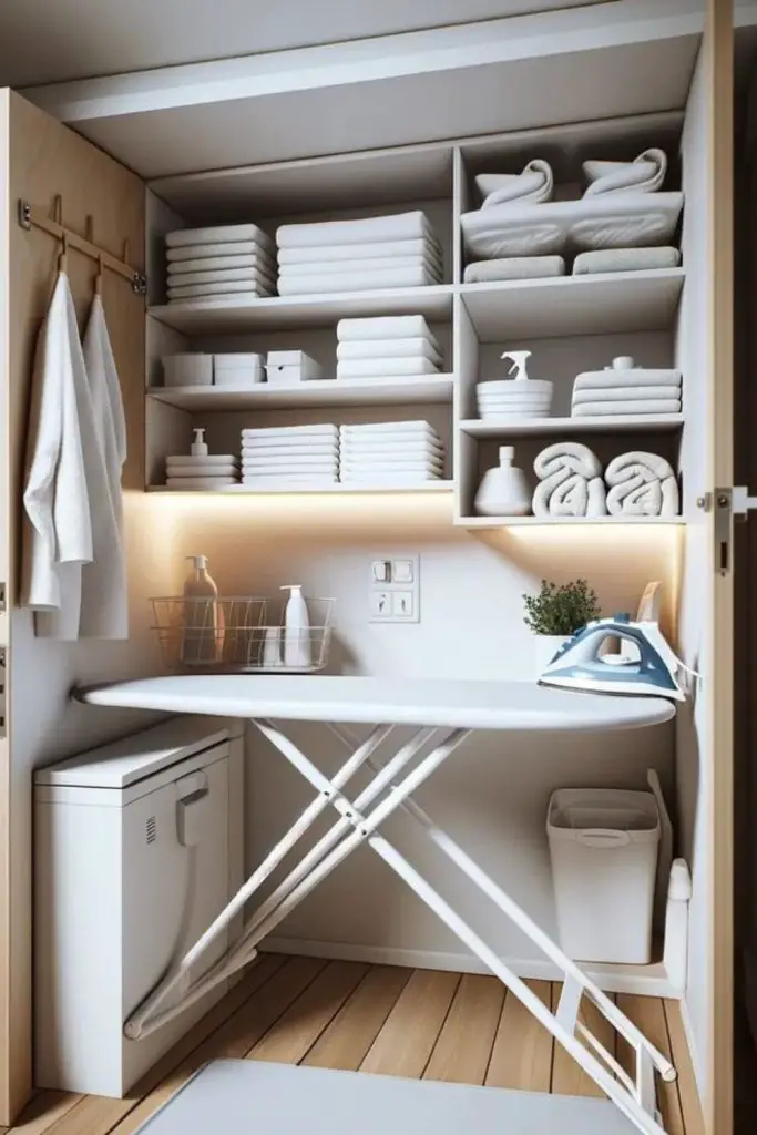 Fold-down table saves valuable space