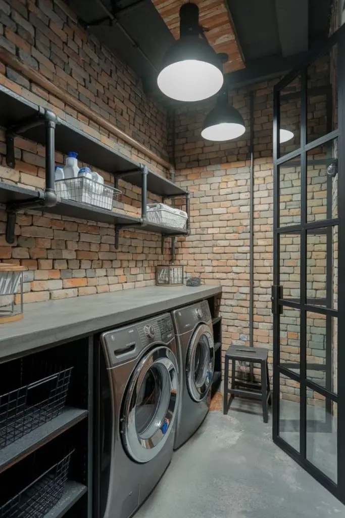 Granite shadow loft industrial laundry design