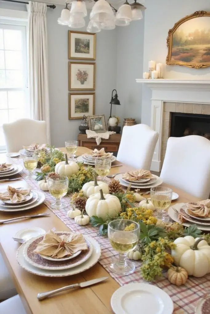 Harvest market fall dining centerpiece idea