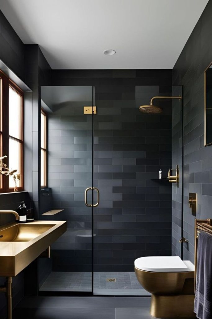 High contrast tiles create bold drama.