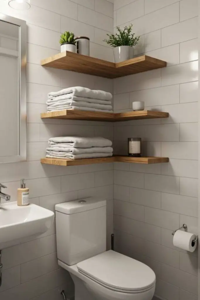 Floating shelves turn storage into art