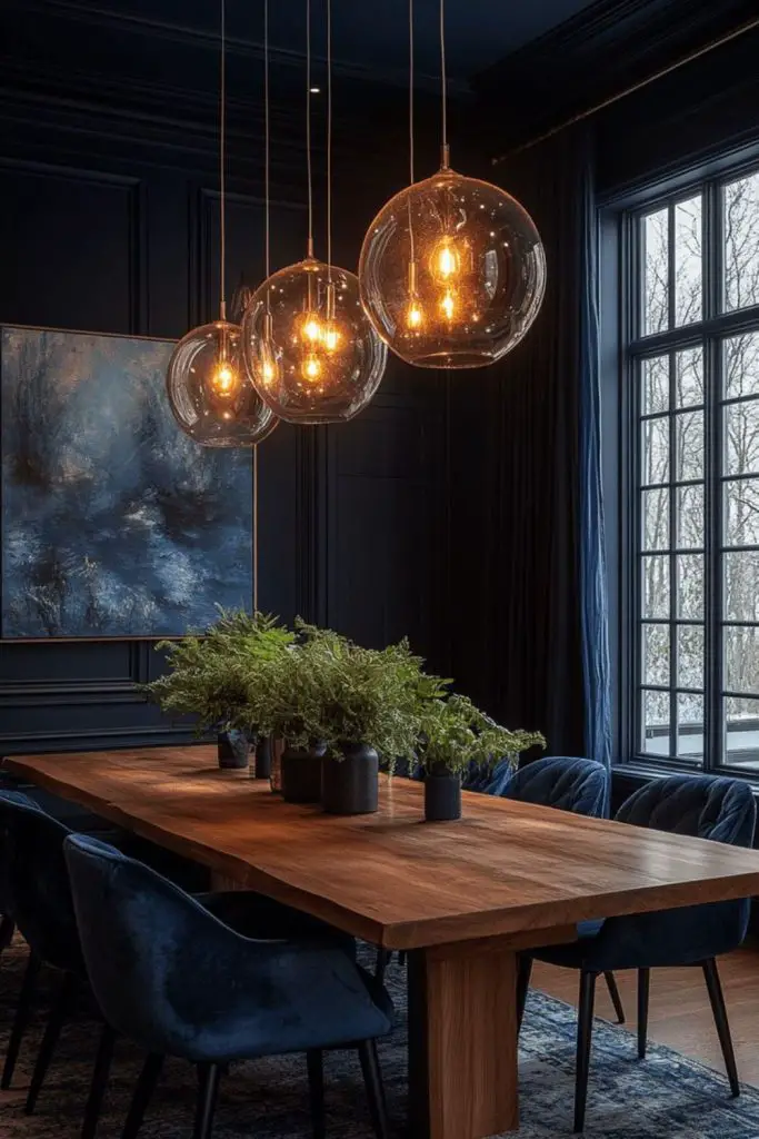 Indigo rustic shadow dining hideout