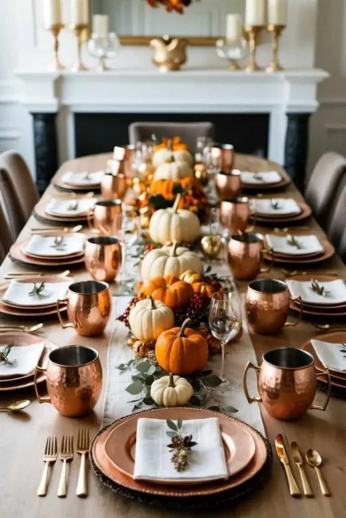 Elegant pumpkin patch inspired table design