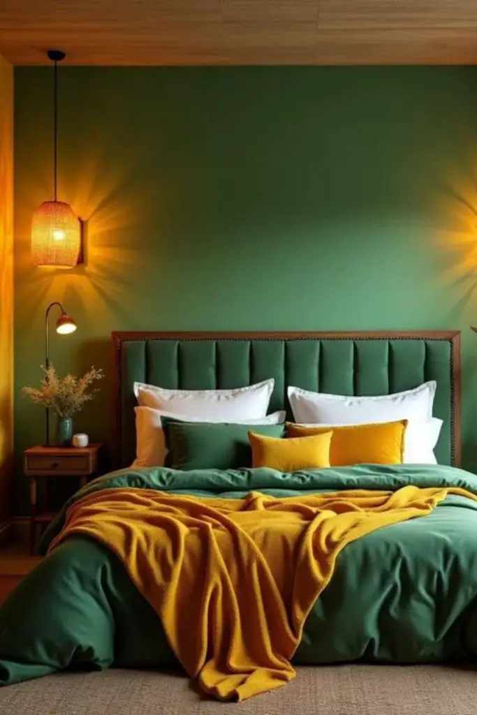Vibrant retro pop-inspired bedroom design.