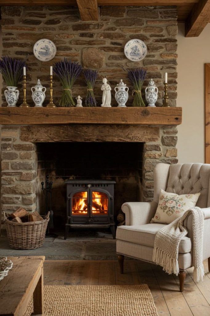 Rustic exposed brick with vintage charm