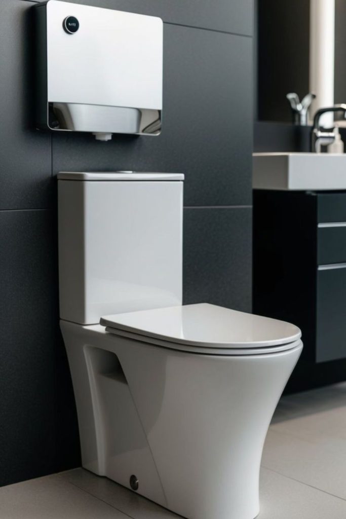 Smart tech upgrades compact futuristic toilet