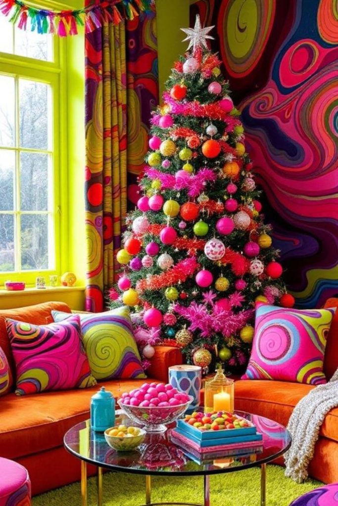 1950s bubblelight pastel holiday tree.