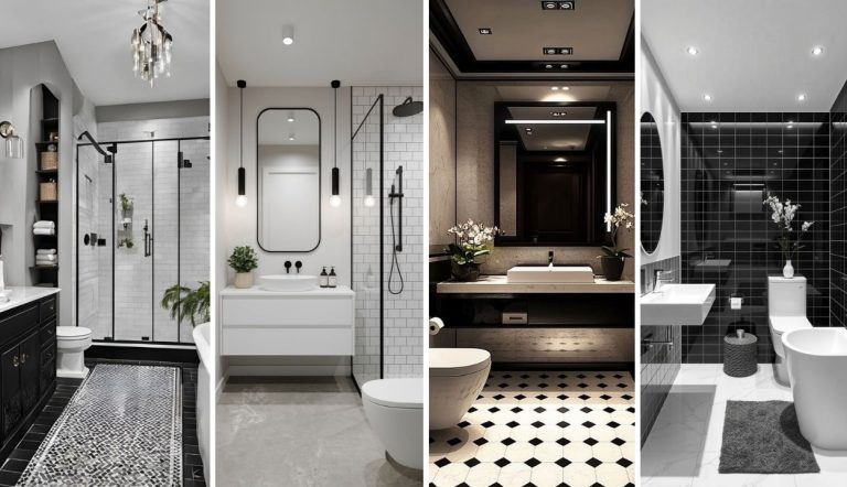 33 Black and White Bathroom Ideas