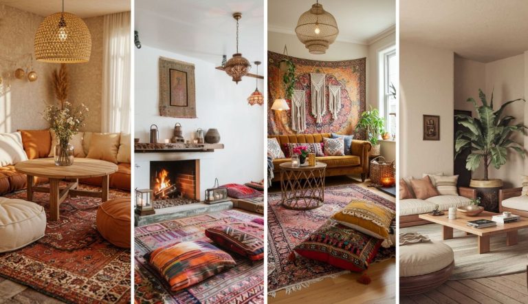33 Warm Boho Living Room Looks