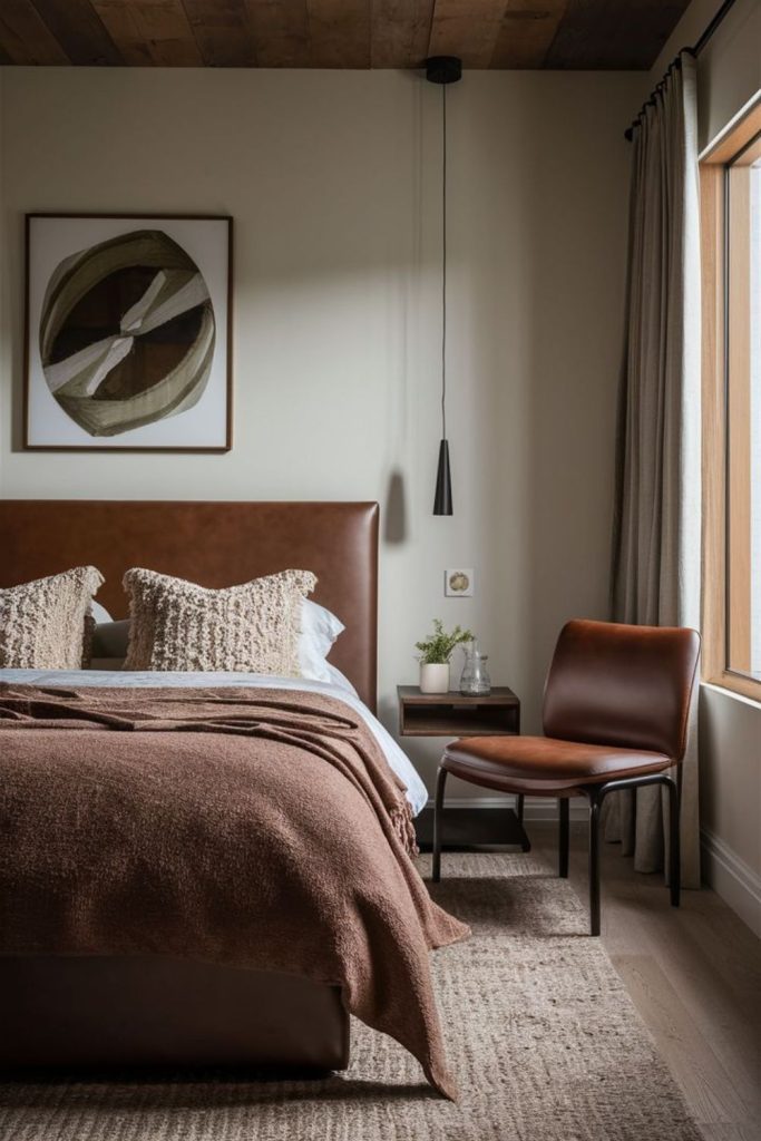 Inviting coffeehouse-inspired brown decor.