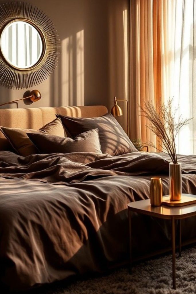 Autumn bronze retreat with cozy ambiance.