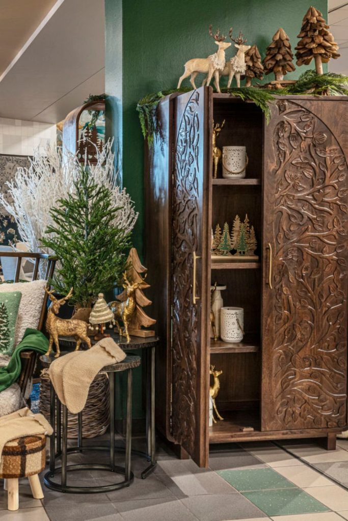 Nordic carved wood traditional ornaments