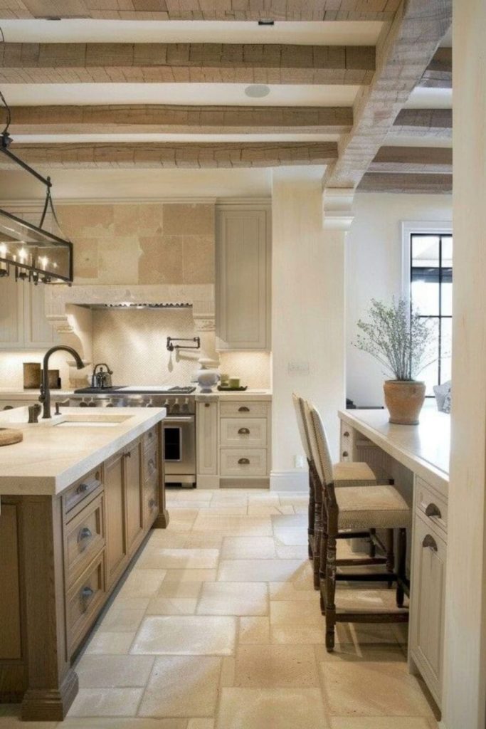 Cashmere-colored warm neutral kitchen.