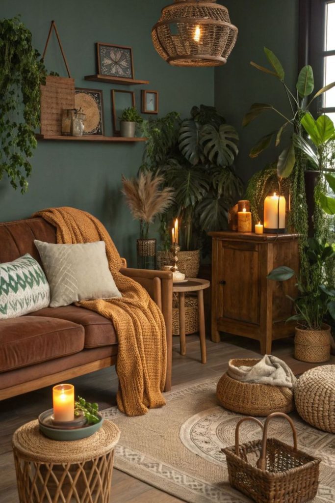 Clayroot earthy textured living area.