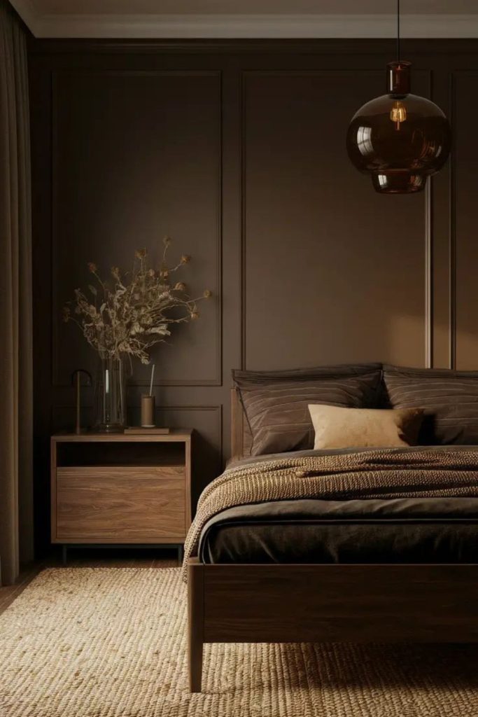 Inviting coffeehouse-inspired brown decor.