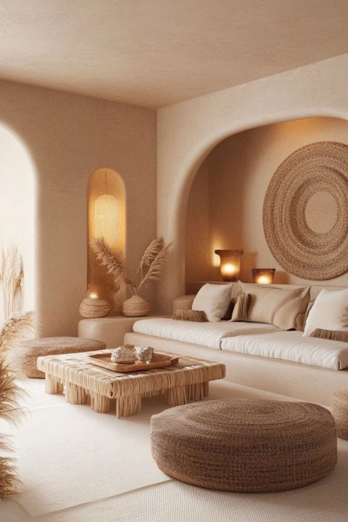 Dune-inspired calm boho retreat.