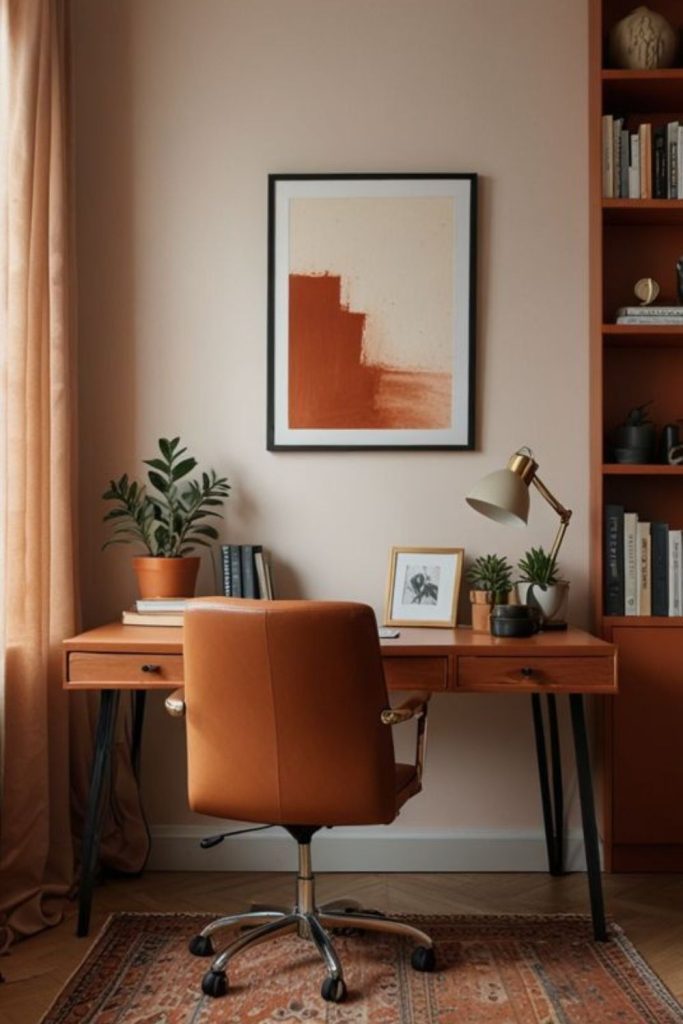 Earthy retreat with terracotta and plants