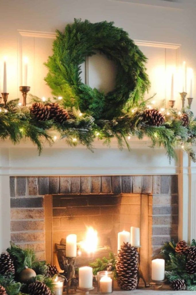 Evergreen meadow peaceful holiday interior