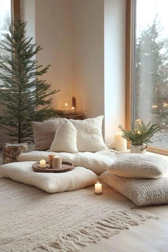 Frosted beam soft minimalist corner.