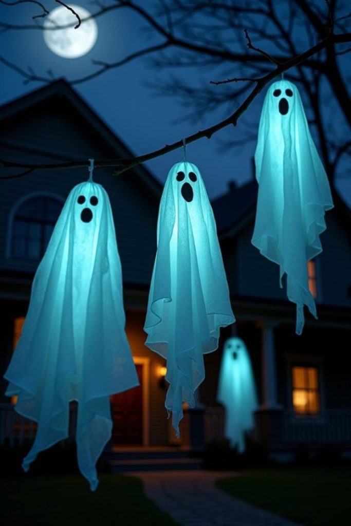 Ghoul rising projection climbing on wall