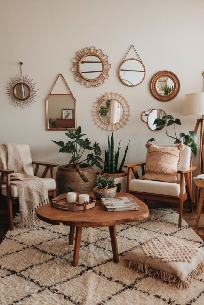 Golden light-filled boho mirage.