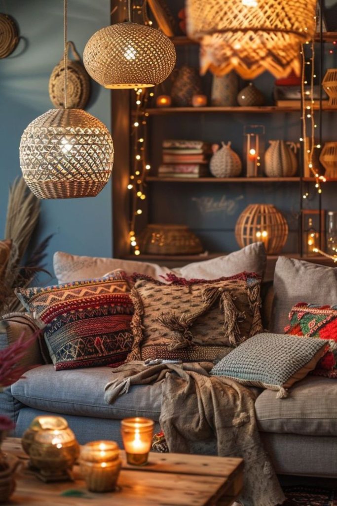 Hearth-glow inspired cozy oasis.