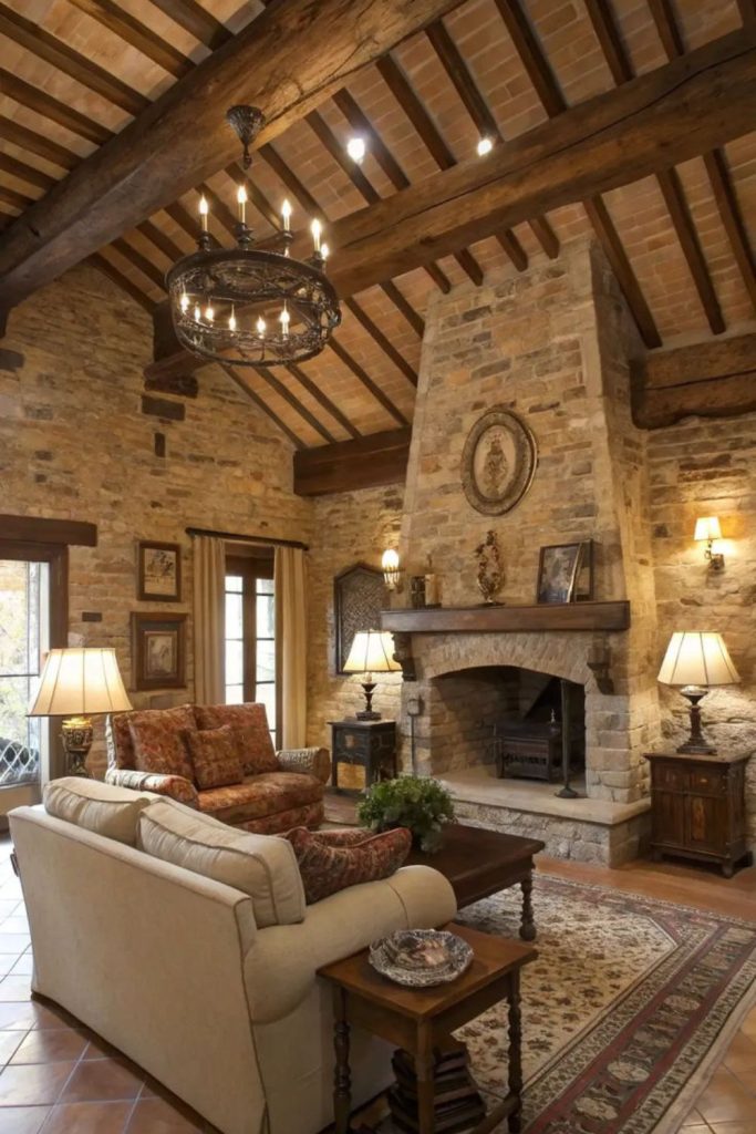 Hearthsong-inspired wooden cozy retreat.