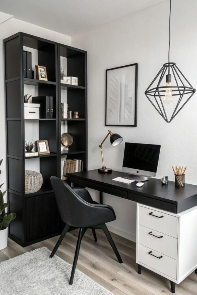High contrast office with bold tones