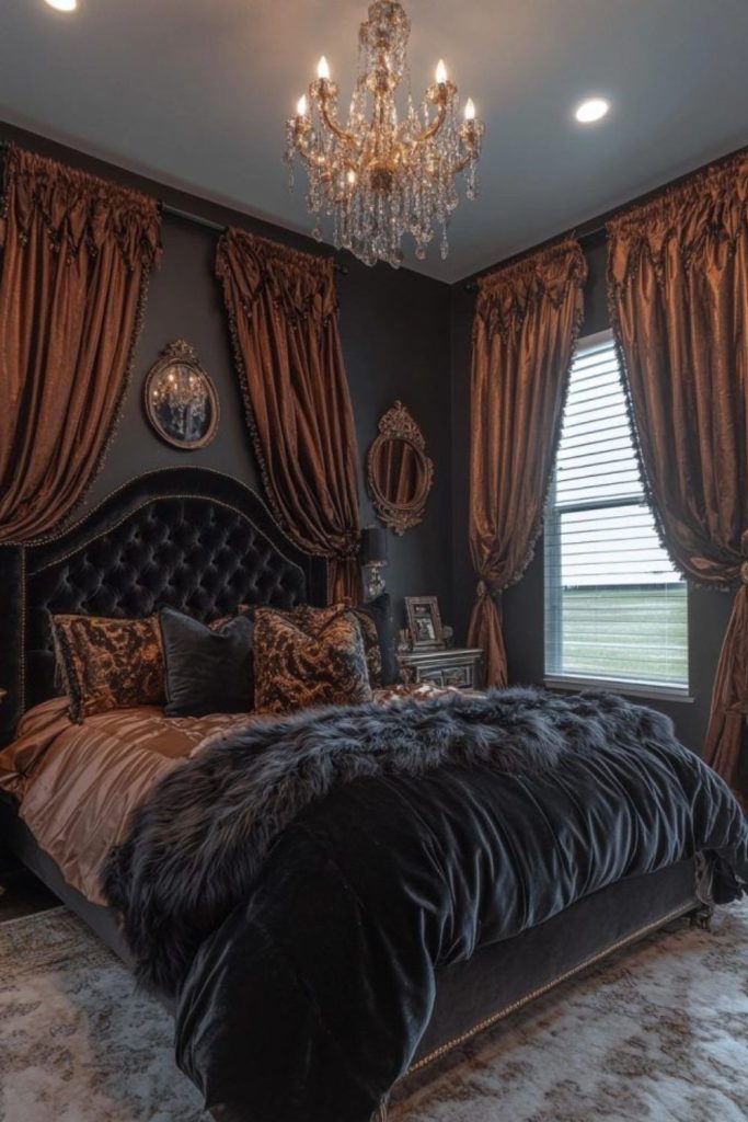 Golden black warm romantic suite.