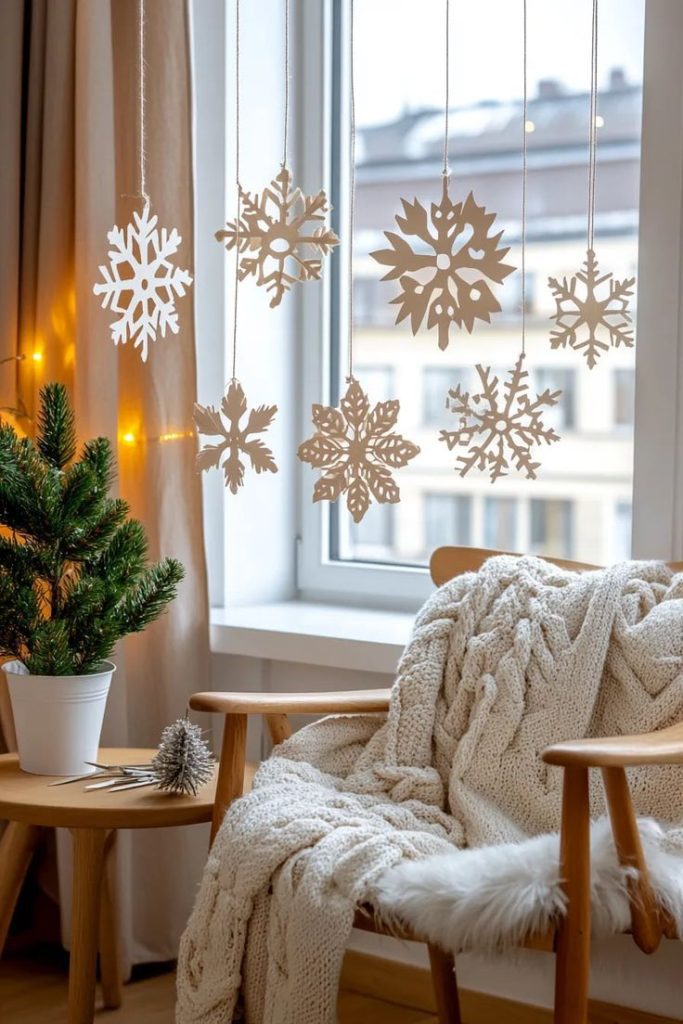 Frozen cranberry ice window ornaments.