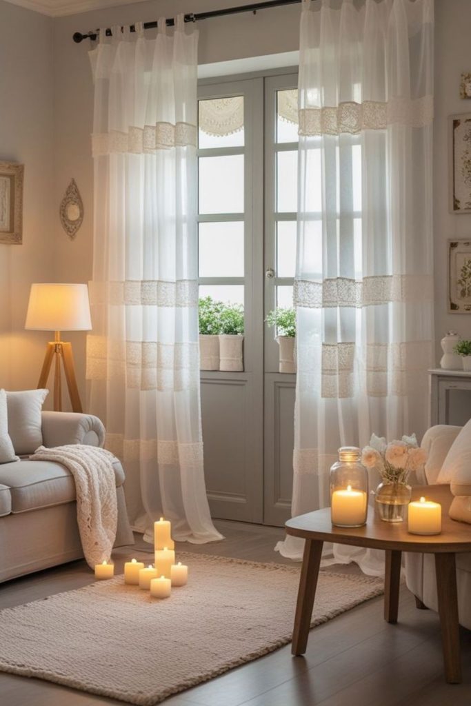 Linen and driftwood neutral calm space.