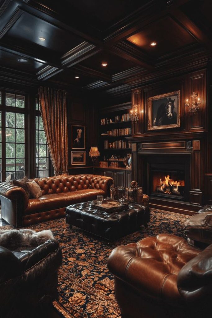 Dark moody room with jazz ambiance.