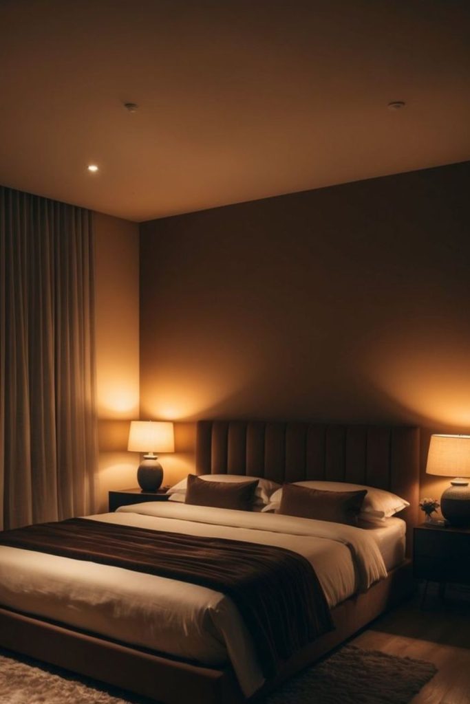 Mocha soft warm intimate interior.