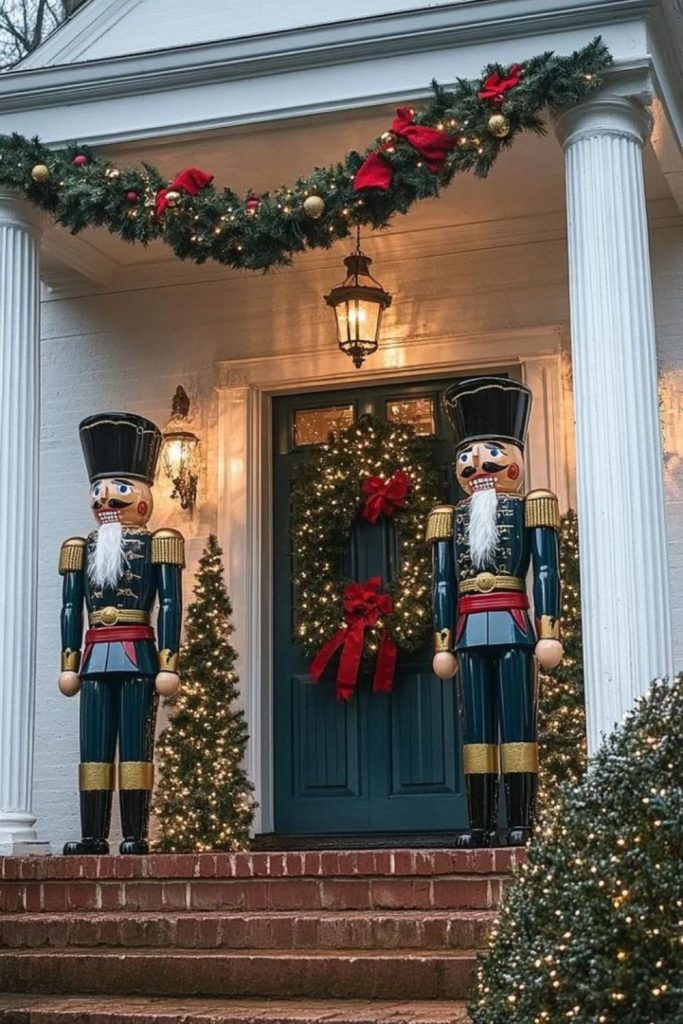 Nutcracker themed grand Christmas living room