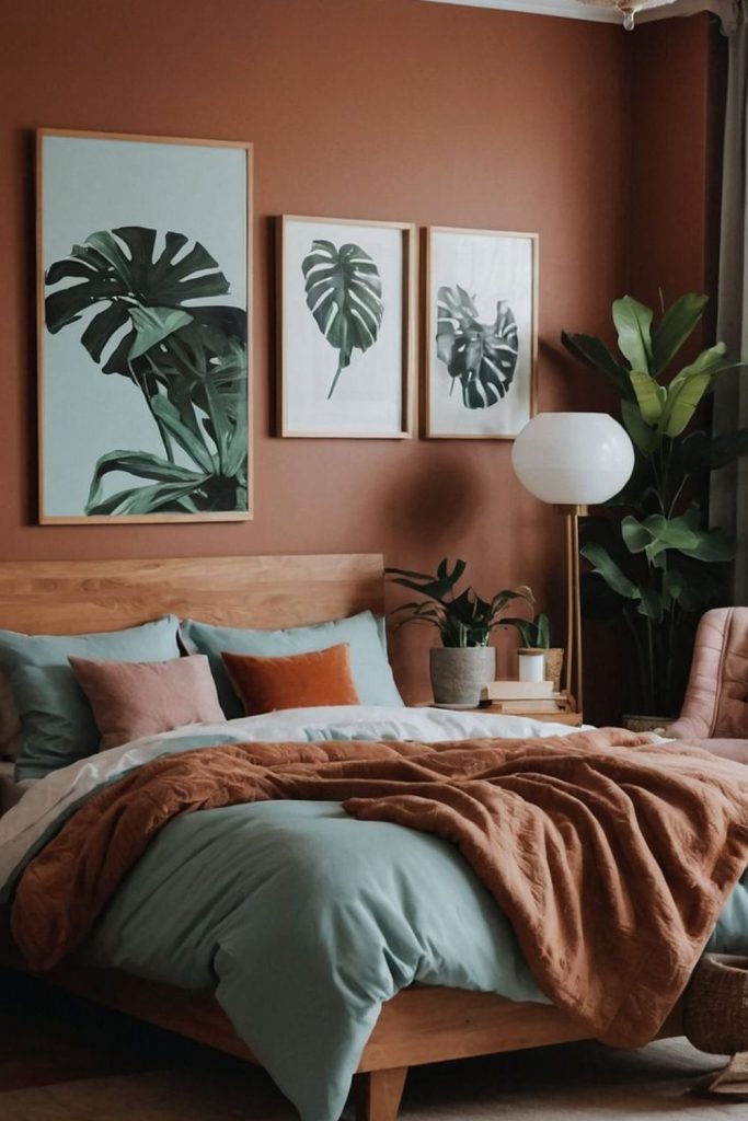 Nature-inspired oak leaf cocoon room.
