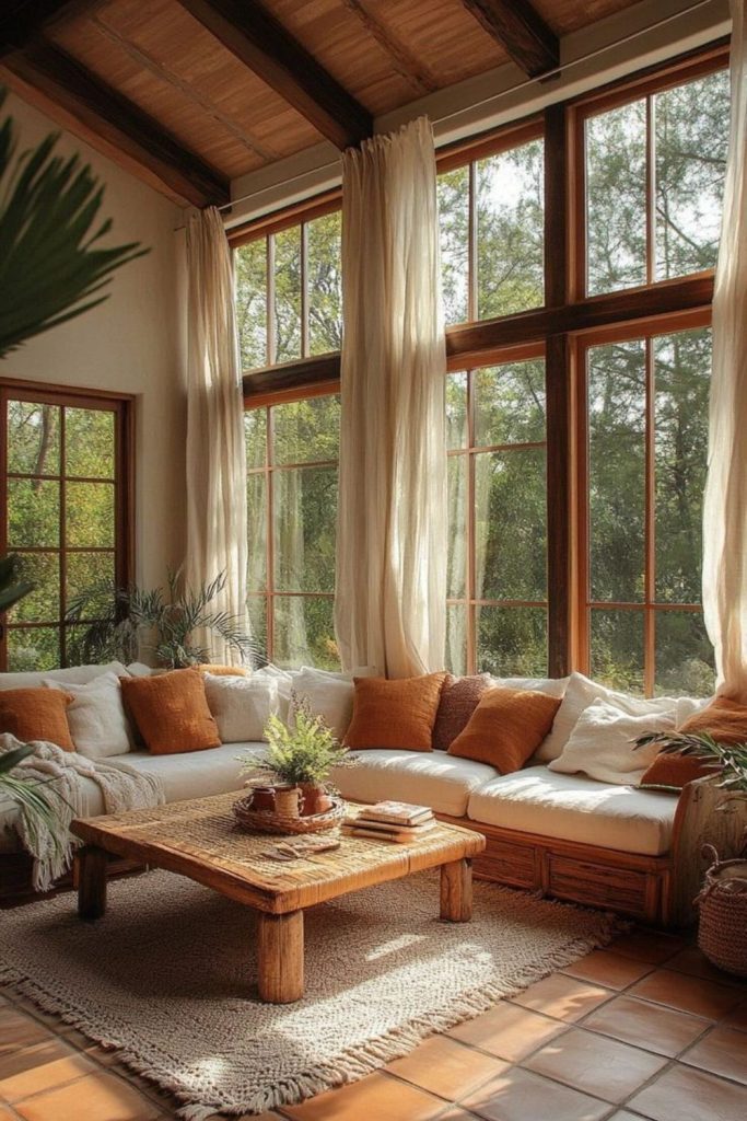 Oakmoss-inspired home with earthy textures.