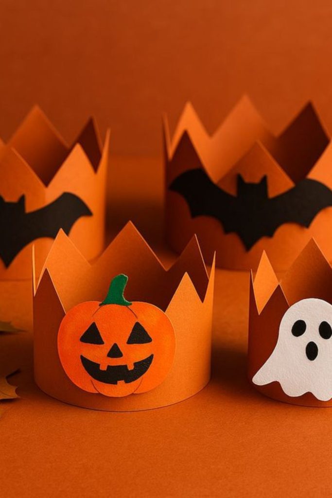 Mini cardboard tombstones with spooky names.
