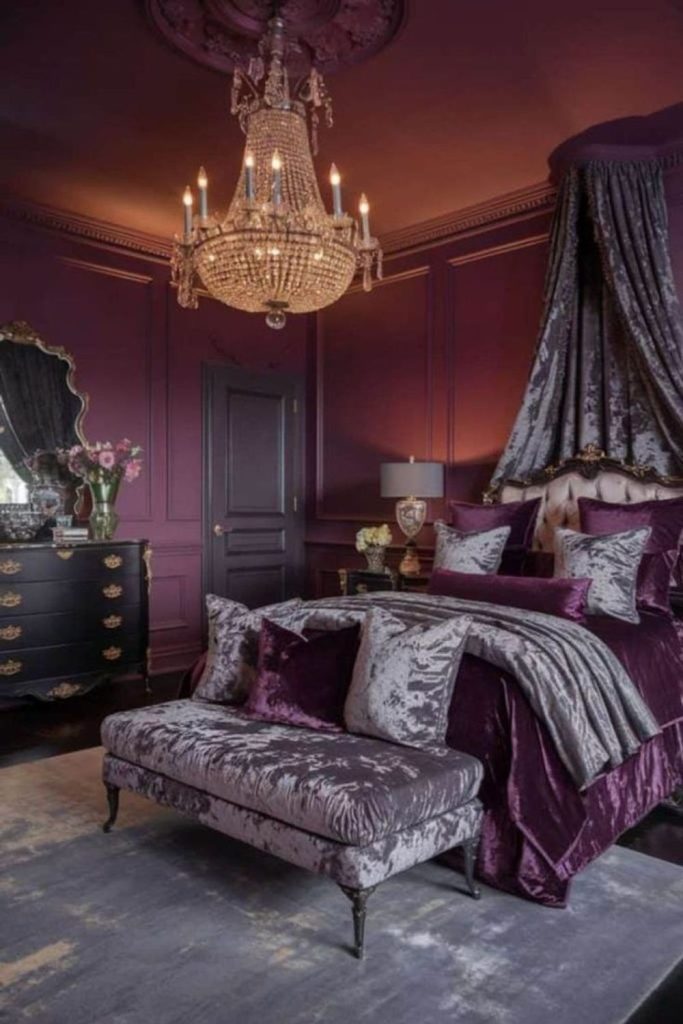 Purple smoky romantic candlelit retreat.