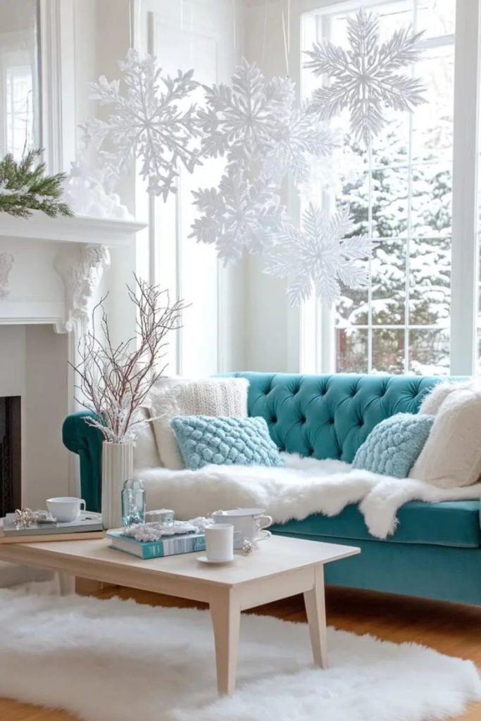 Minimal icy glacier winter décor