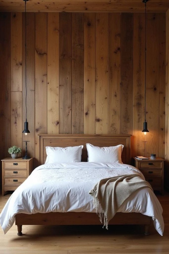 Rustic birch haven with natural tones.