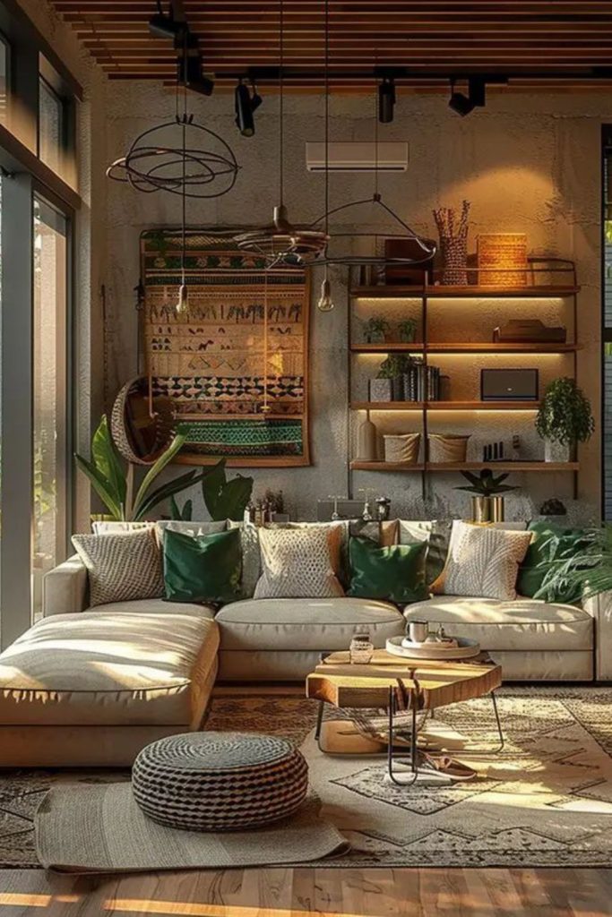 Rustic glow-inspired cozy refuge.