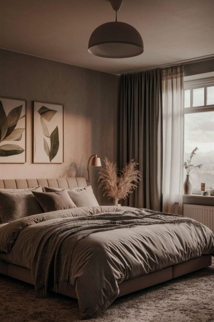 Minimal sandstone serenity loft design.